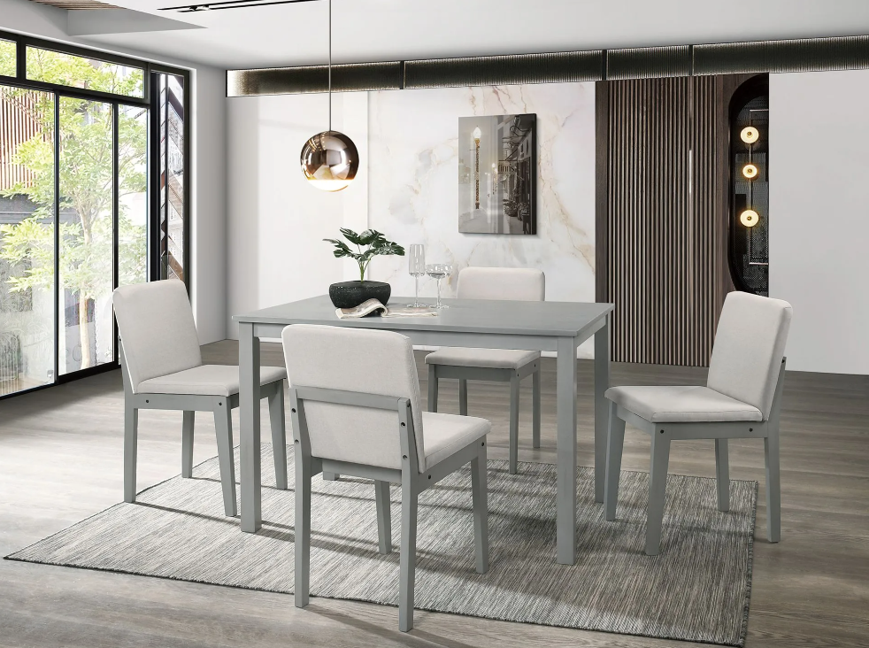 Anges Dining Table & 4 Chairs