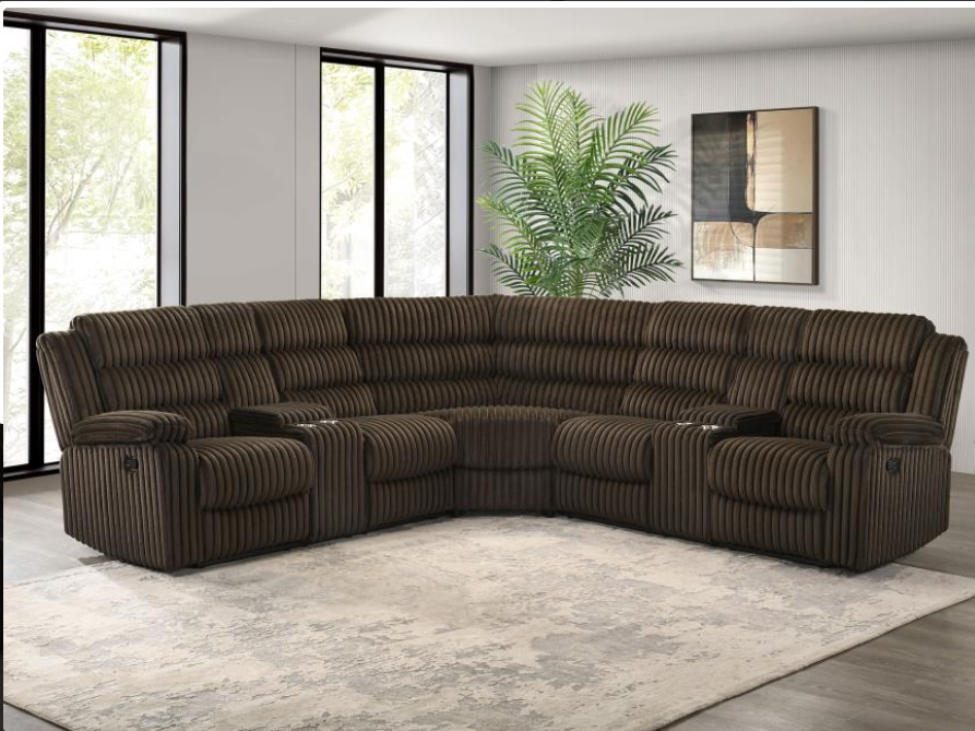 Atkinson Upholstered Reclining Sectional Sofa