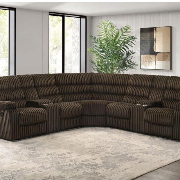 Atkinson Upholstered Reclining Sectional Sofa