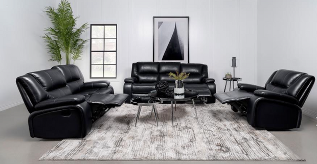 Camila 3-piece Upholstered Motion Reclining Sofa Set