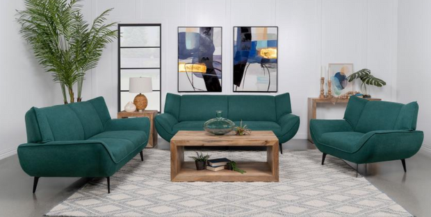 Acton 2-piece Upholstered Flared Arm Sofa Set