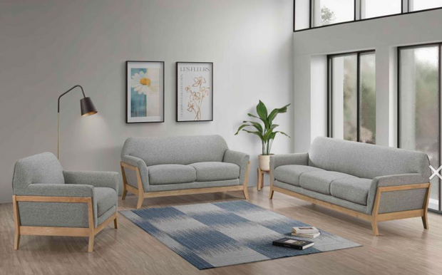 Vaughn 3-piece Fabric Upholstered Flared Arm Sofa Set