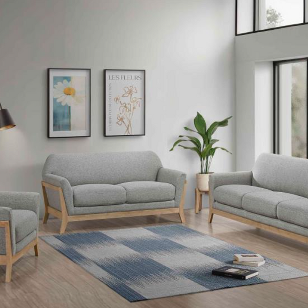 Vaughn 3-piece Fabric Upholstered Flared Arm Sofa Set