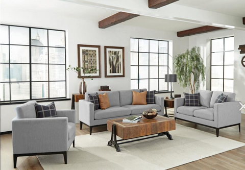 Apperson 3-piece Upholstered Track Arm Sofa Set