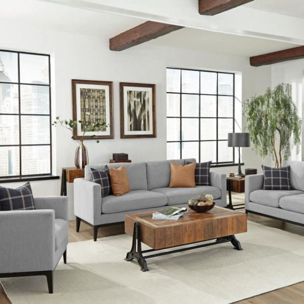Apperson 3-piece Upholstered Track Arm Sofa Set