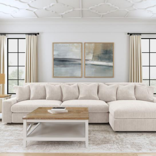 Blaine Upholstered Reversible Chaise Sectional Sofa