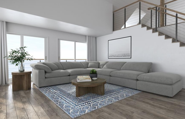 Raleigh 6-piece Boucle Upholstered Modular Sectional