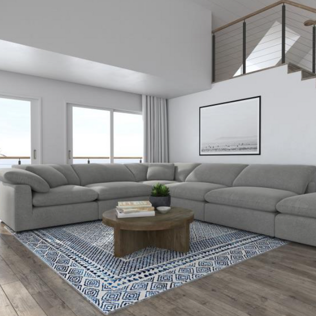 Raleigh 6-piece Boucle Upholstered Modular Sectional