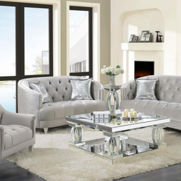 Avonlea 3-piece Upholstered Sloped Arm Sofa Set