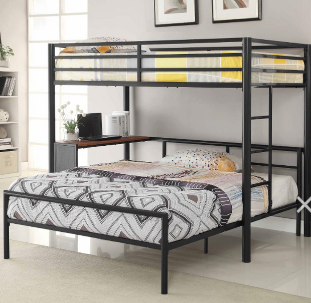 Fisher Twin Over Full Workstation Loft Bed Set