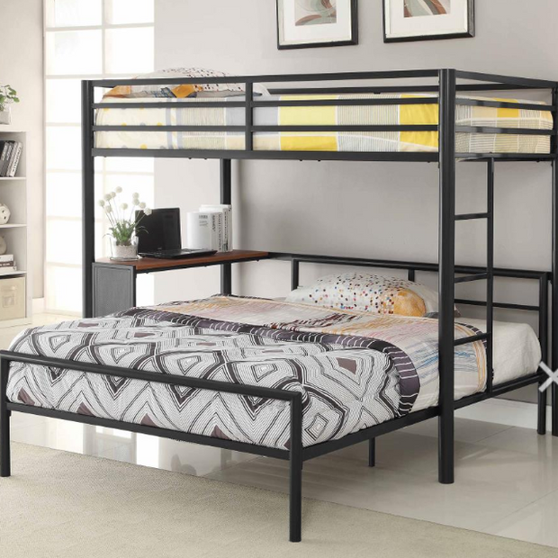 Fisher Twin Over Full Workstation Loft Bed Set