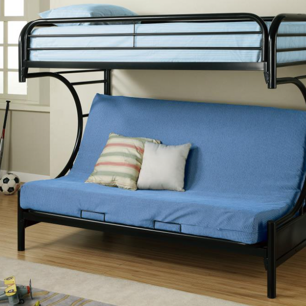 Montgomery Metal Twin Over Futon Bunk Bed