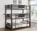 Rogen Metal Twin Triple Bunk Bed