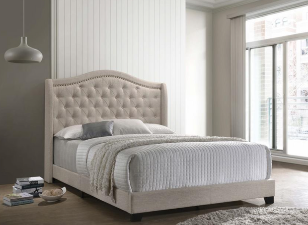 Sonoma Upholstered Queen Wingback Bed