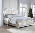 Evangeline Wood Queen LED Panel Bed