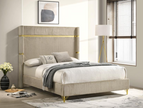 Lucia 61-inch Upholstered Queen Wingback Bed