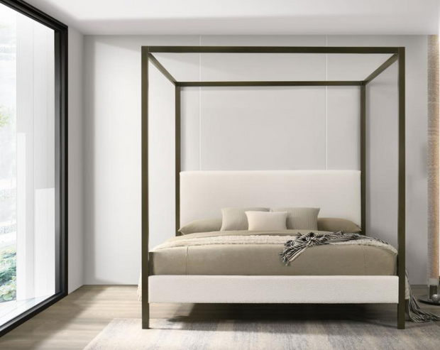 Monroe Upholstered Eastern King Canopy Bed