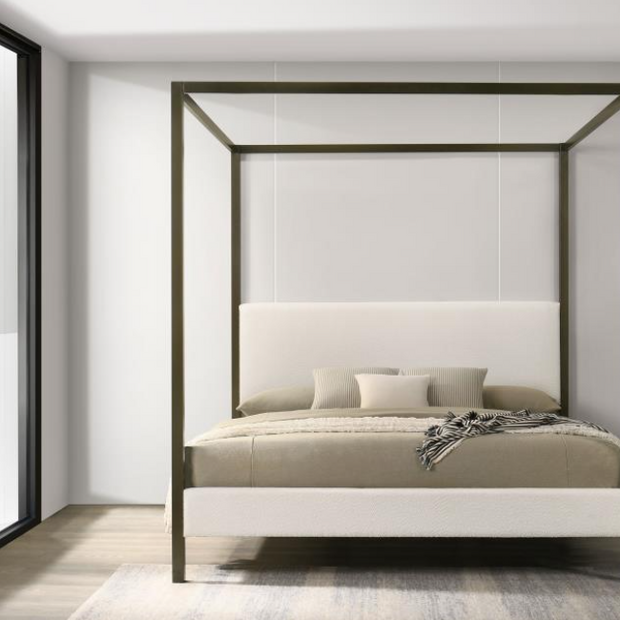 Monroe Upholstered Eastern King Canopy Bed