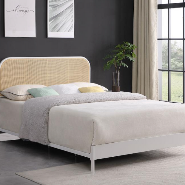 Amherst Radio Weave Rattan Metal Queen Bed