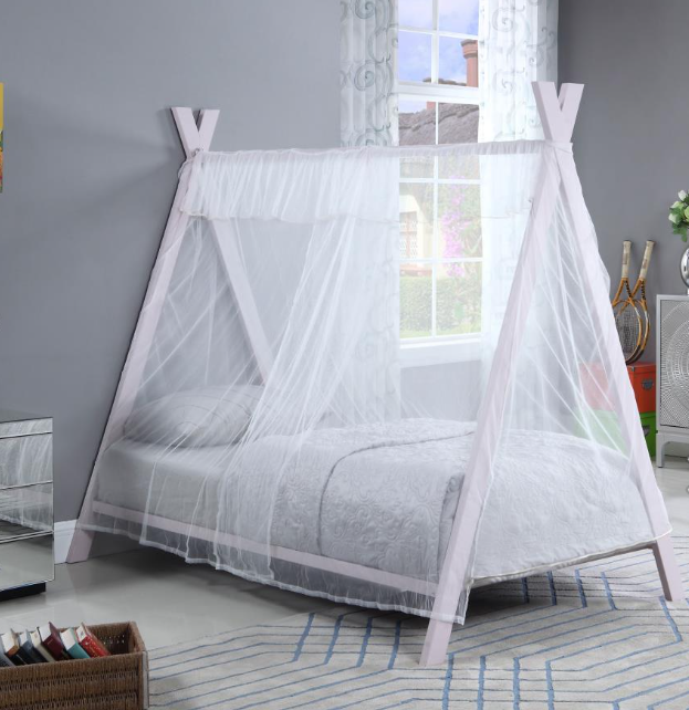 Fultonville Metal Twin Tent Bed with 7-inch Mattress