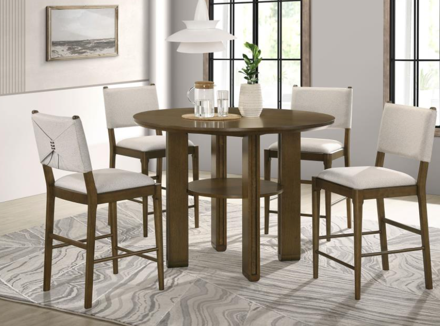 Ottowa 5-piece Round Counter Height Dining Room Set