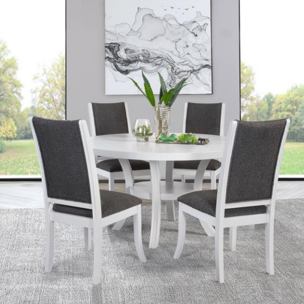 Judd 5-piece 54-inch Round Wood Dining Table Set