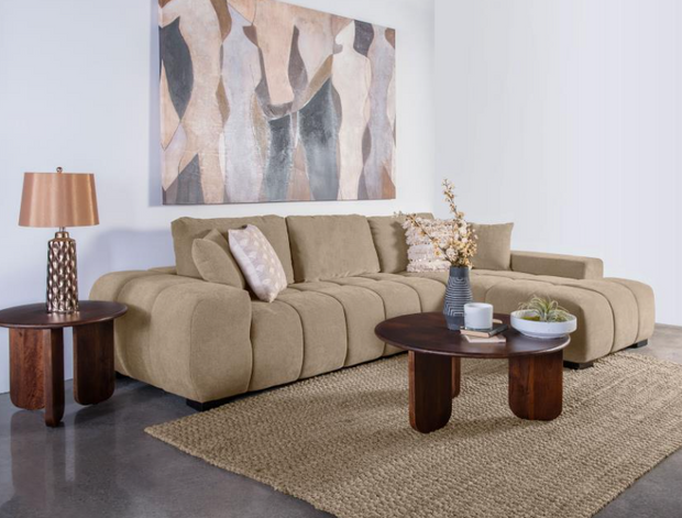 Camel Upholstered Sectional