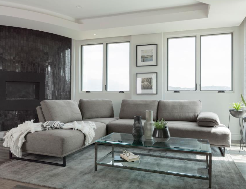 Arden Upholstered Sectional Sofa with Adjustable Back