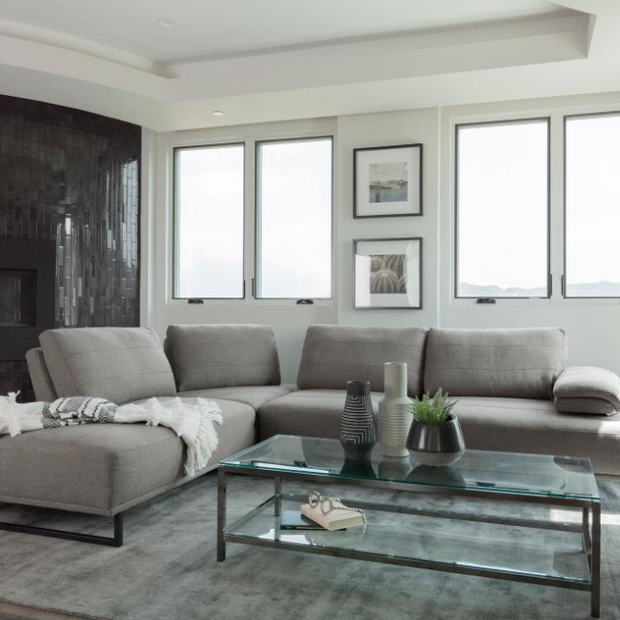 Arden Upholstered Sectional Sofa with Adjustable Back