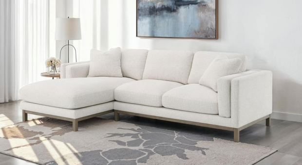 Geneva Boucle Upholstered Sectional Chaise Sofa