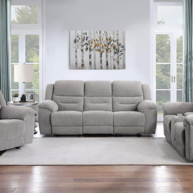 Gilson 3-piece Chenille Upholstered Reclining Sofa Set