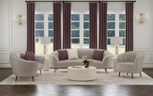 Ellorie 3-piece Upholstered Curved Sofa Set