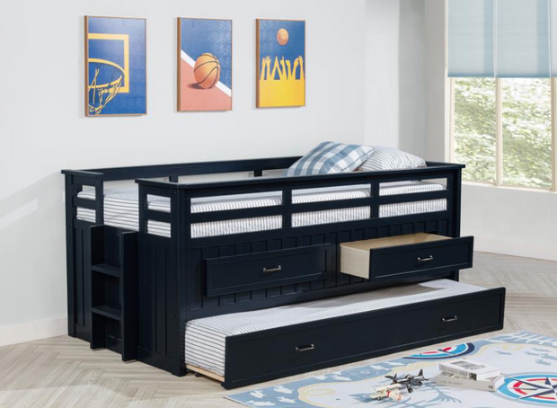 Carlsbad Wood Twin Captains Bed With Trundle