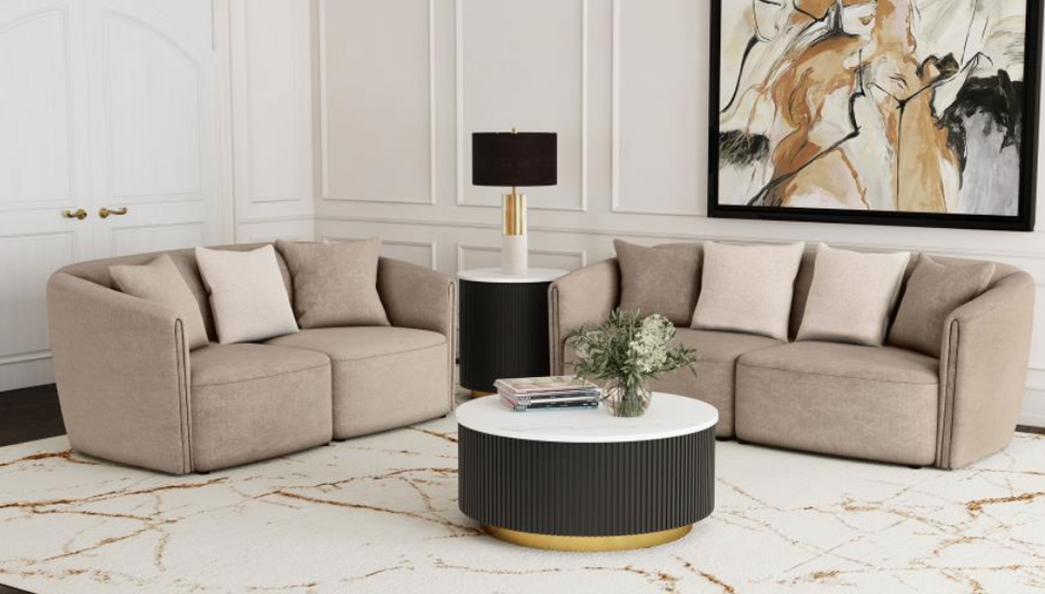 Townsend 3-piece Chenille Upholstered Sofa Set