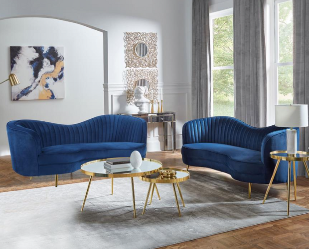 Sophia 3-piece Upholstered Channel Tufted Sofa Set