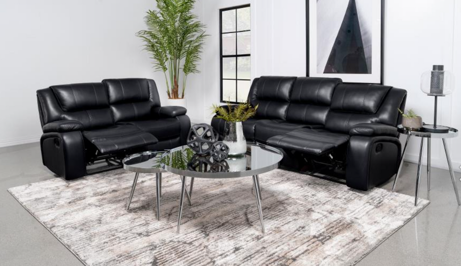 Camila 3-piece Upholstered Motion Reclining Sofa Set