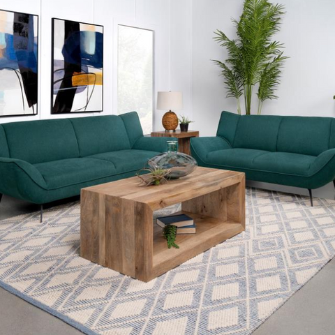 Acton 2-piece Upholstered Flared Arm Sofa Set
