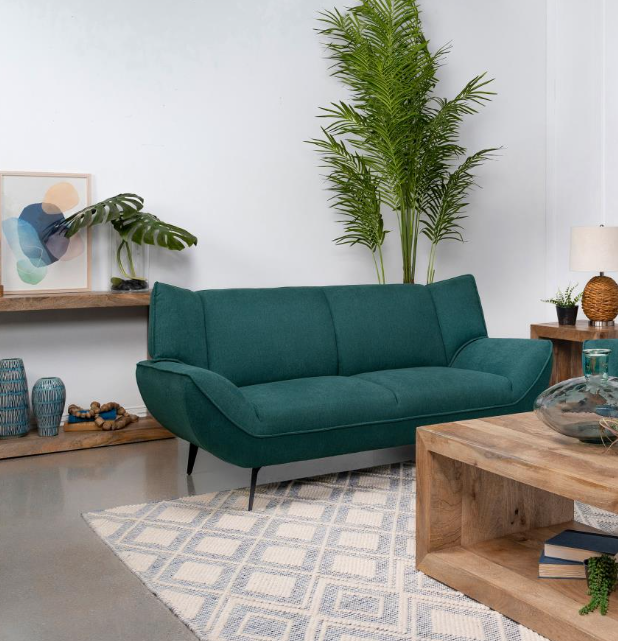 Acton 2-piece Upholstered Flared Arm Sofa Set