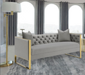 Eastbrook 3-piece Velvet Upholstered Tufted Sofa Set