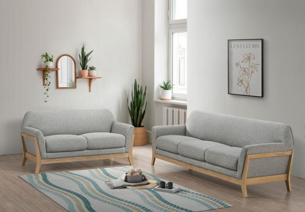 Vaughn 3-piece Fabric Upholstered Flared Arm Sofa Set