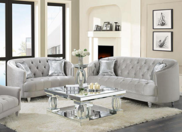 Avonlea 3-piece Upholstered Sloped Arm Sofa Set