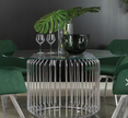 Veena 5-piece Round Glass Top Dining Table Set