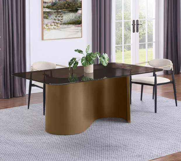 Edson 5-piece Rectangular Glass Top Dining Table Set
