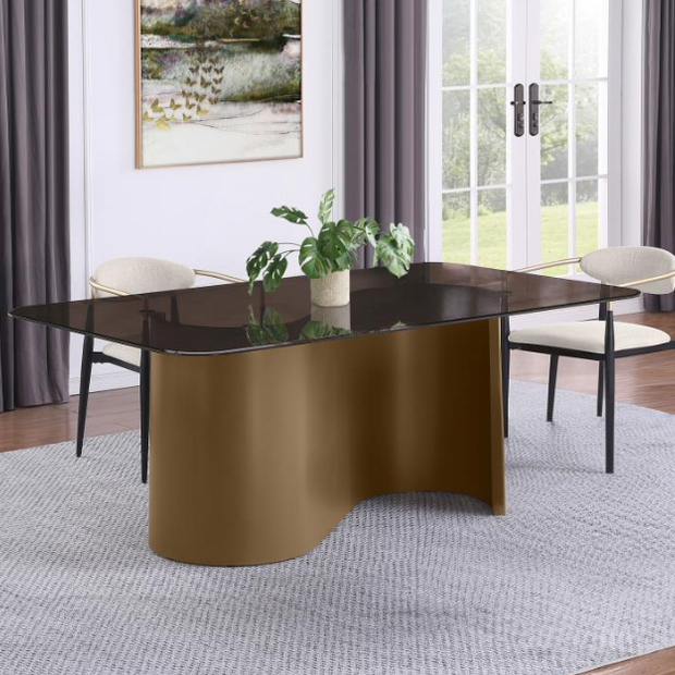 Edson 5-piece Rectangular Glass Top Dining Table Set