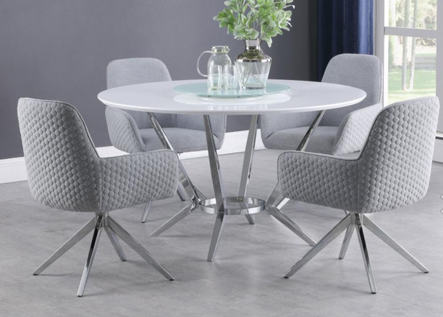 Abby 5-piece Round Dining Table Set