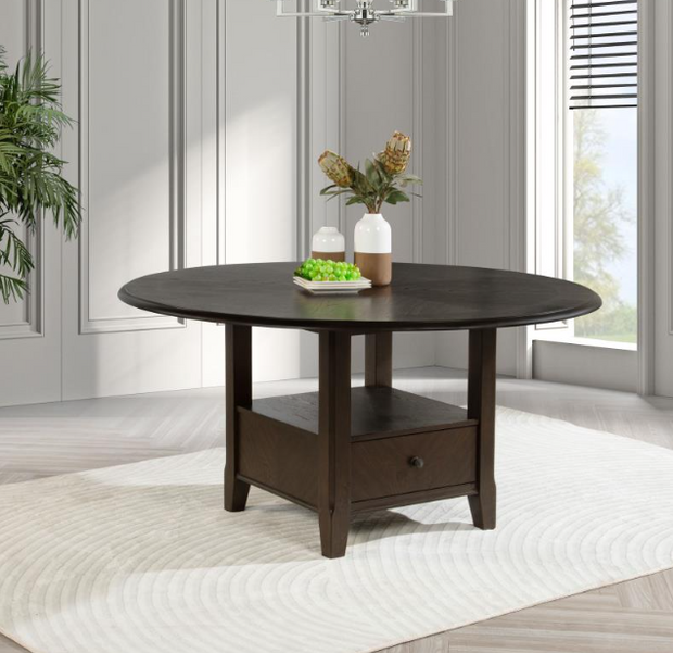 Twyla 5-piece 60-inch Round Wood Dining Table Set
