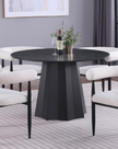 Camden 5-piece Round Faux Marble Top Dining Table Set