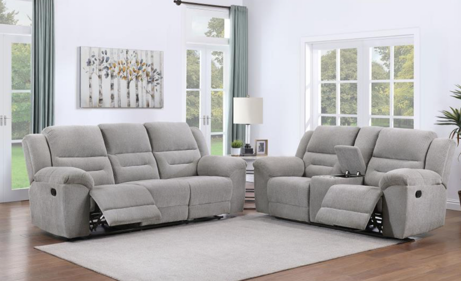 Gilson 3-piece Chenille Upholstered Reclining Sofa Set