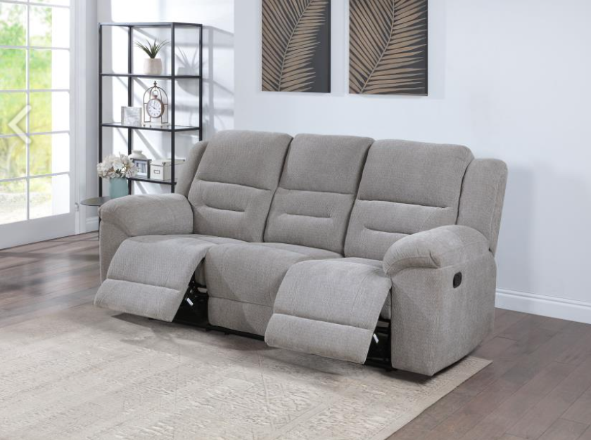 Gilson 3-piece Chenille Upholstered Reclining Sofa Set