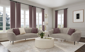 Ellorie 3-piece Upholstered Curved Sofa Set